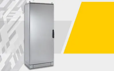 prod-armadi-compatti Foto di armadio compatto per quadro elettrico in acciaio inox, verticale con unica anta.